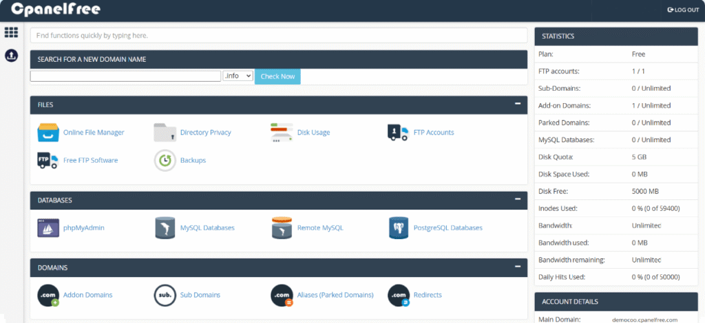 CpanelFree-Free-Features