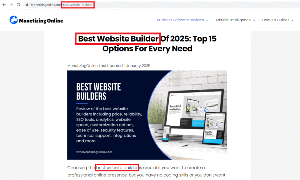 Keyword-Placement