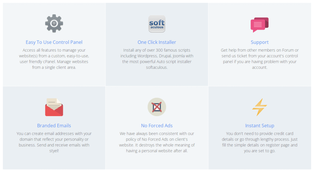 ProFreeHost-Features