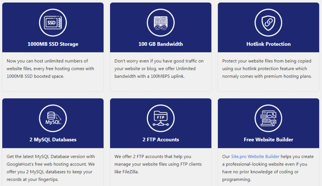 GoogieHost-Free-Web-Hosting-Features
